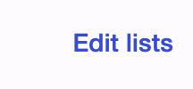 Edit lists