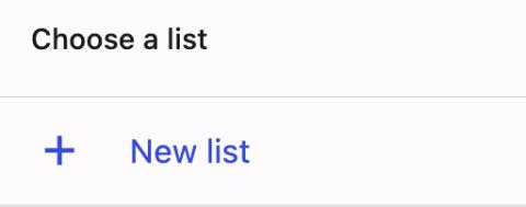 New list