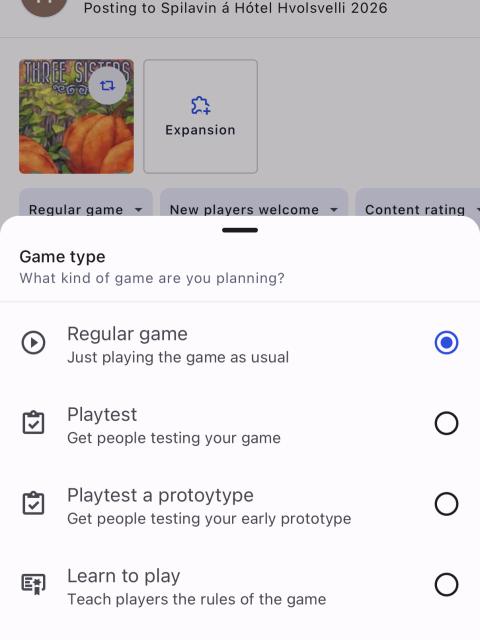 Skrá tegund spilunar - Aftergame